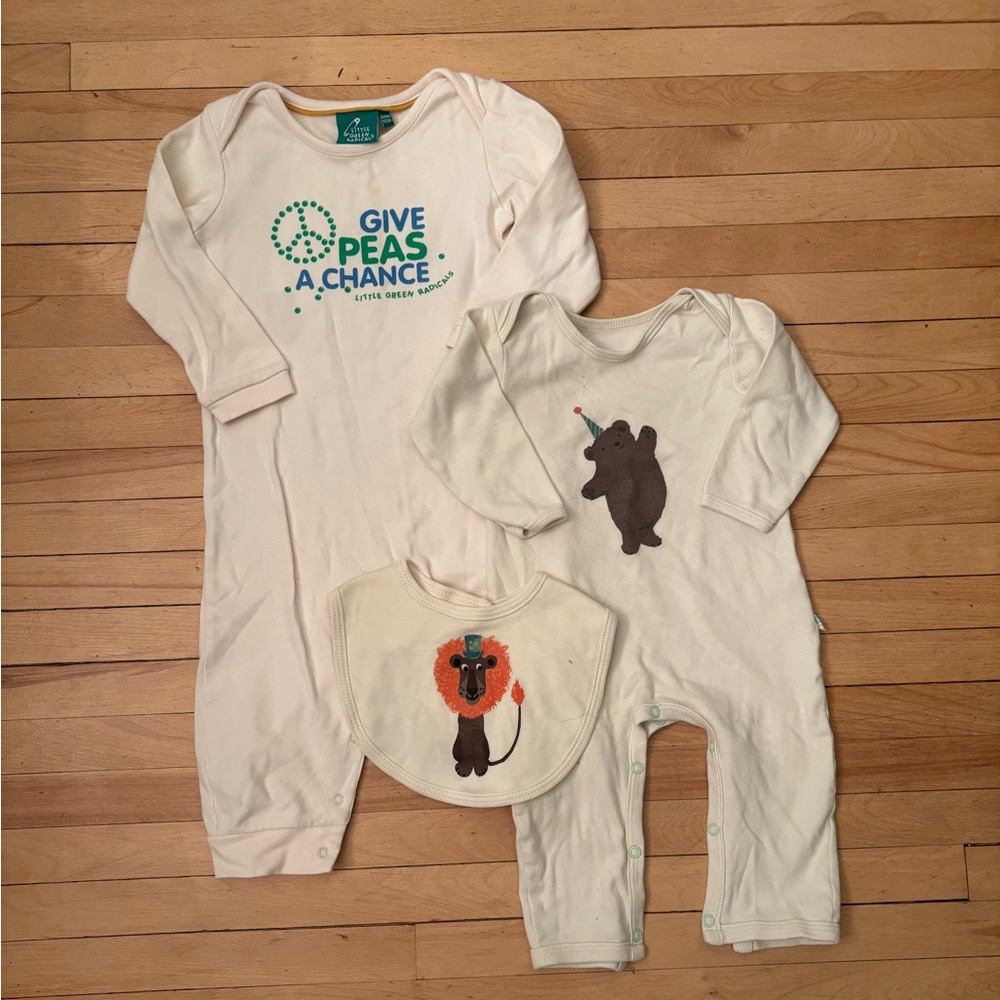 Organic Cotton Rompers, 12-18 and 18-24 mos